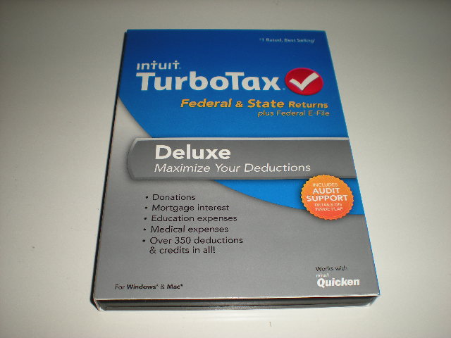 TurboTax Deluxe Federal & STATE 2013 New sealed CD in original DVDcase 